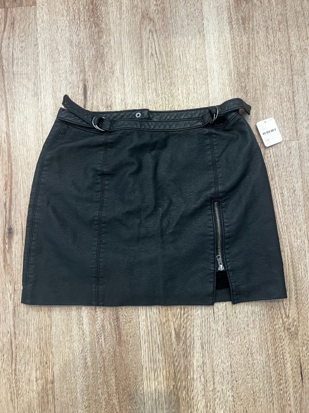 Free People Faux Leather Mini Skirt